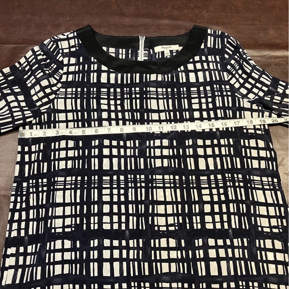 Madewell 3/4 Geometric Print 100% mulberry silk blouse women’s s luxury classy‎ - Picture 12 of 13